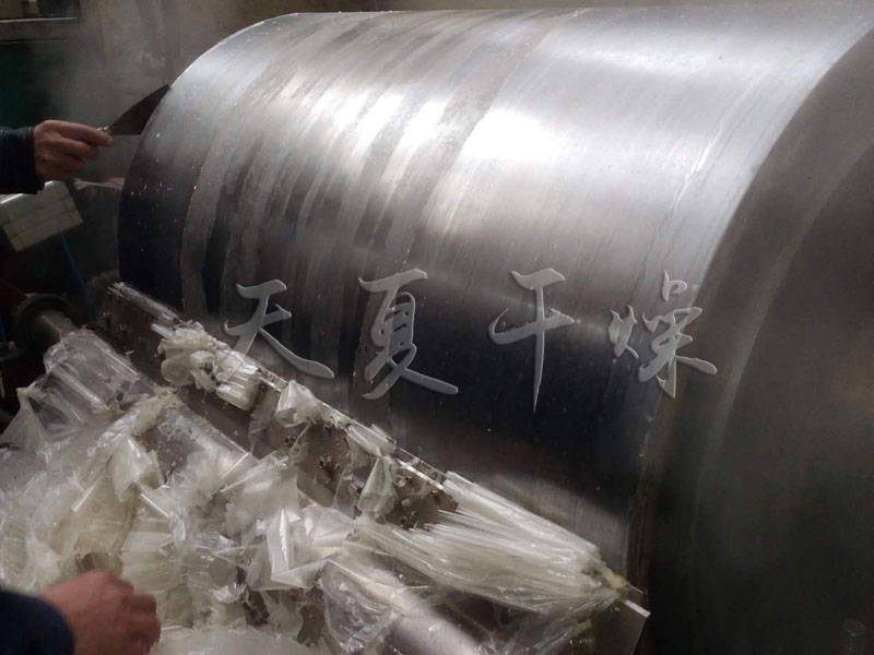 出口俄罗斯啤酒酵母双滚筒刮板干燥机二台
